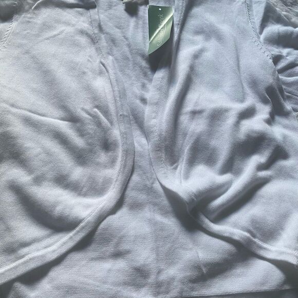 Coldwater Creek White open Front Sweater Cardigan Cover up Sz XS New with Tags - Picture 2 of 7